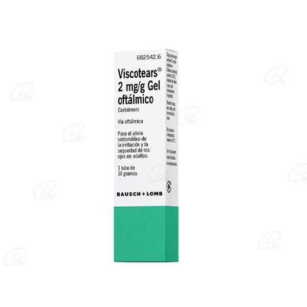 VISCOTEARS  2 mg/g GEL OFTALMICO, 1 tubo de 10 g