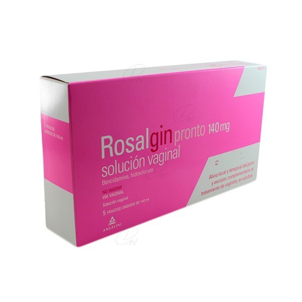 ROSALGIN PRONTO 140 mg SOLUCIÓN VAGINAL, 5 envases...