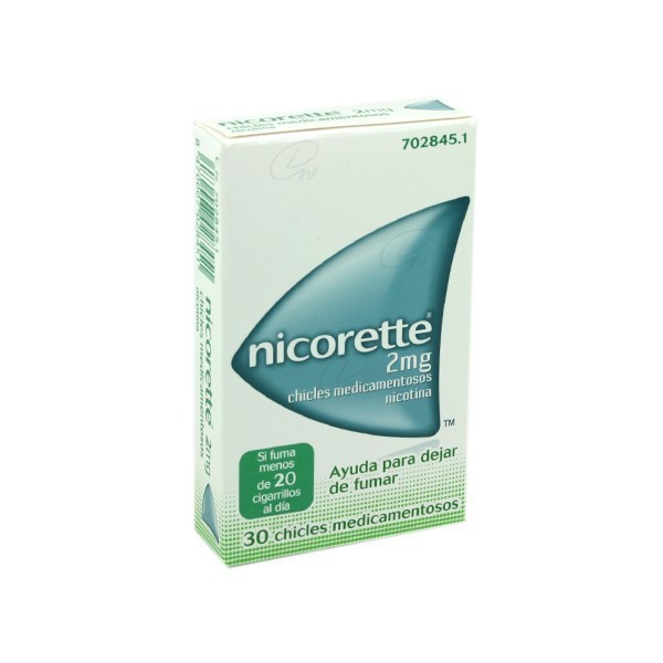 NICORETTE 2 mg CHICLES MEDICAMENTOSOS, 30 chicles