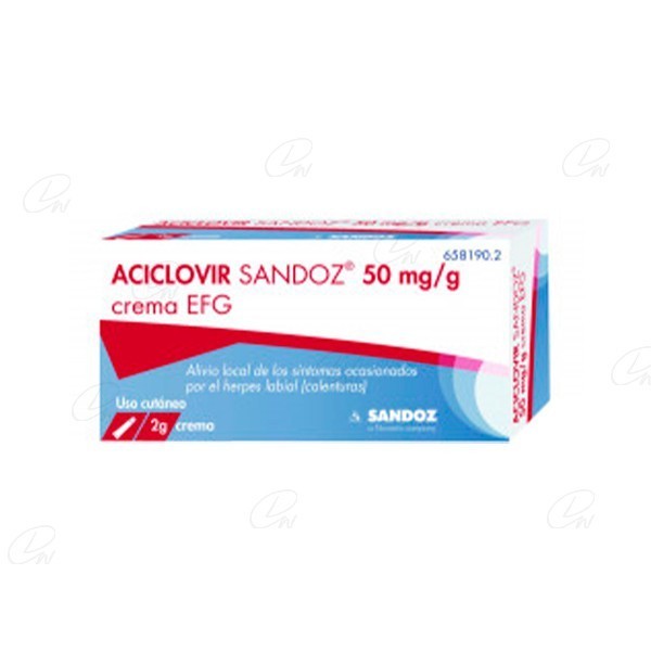 ACICLOVIR KORHISPANA 50 mg/g CREMA, 1 tubo de 2 g