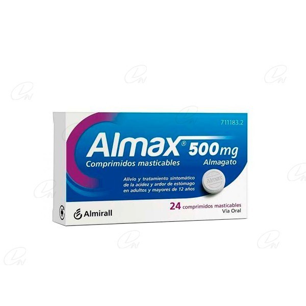 ALMAX 500 MG 24 COMPRIMIDOS MASTICABLES