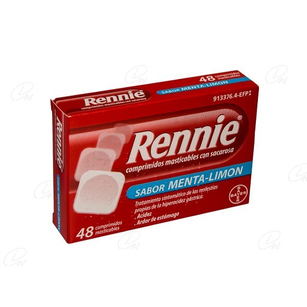 RENNIE COMPRIMIDOS MASTICABLES CON SACAROSA, 48 comprimidos