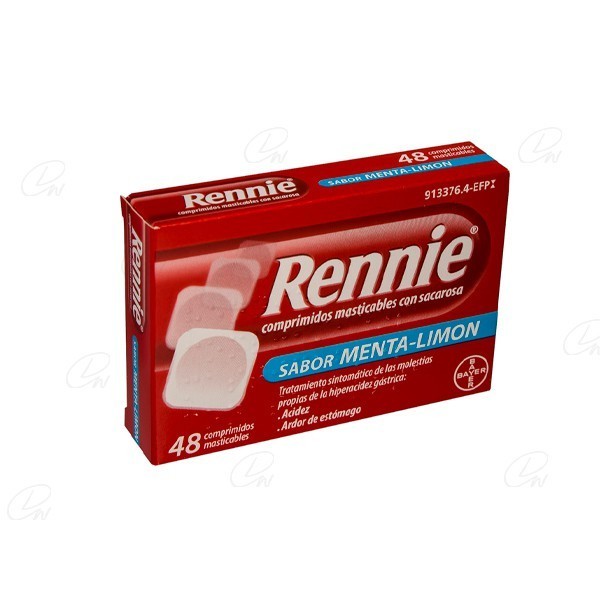 RENNIE COMPRIMIDOS MASTICABLES CON SACAROSA, 84 comprimidos