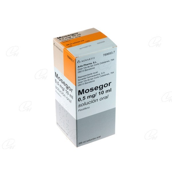 MOSEGOR 0,5 mg/10 ml SOLUCION ORAL, 1 frasco de 200 ml