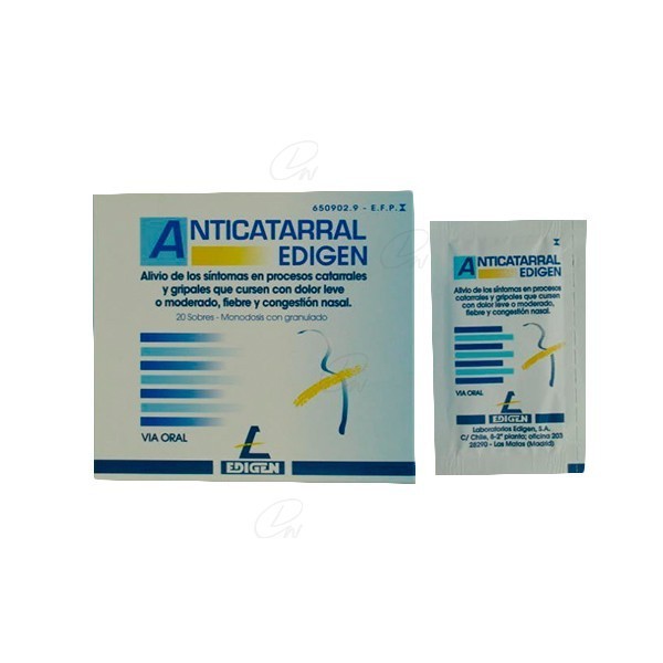 ANTICATARRAL EDIGEN POLVO PARA SUSPENSION ORAL, 20 sobres