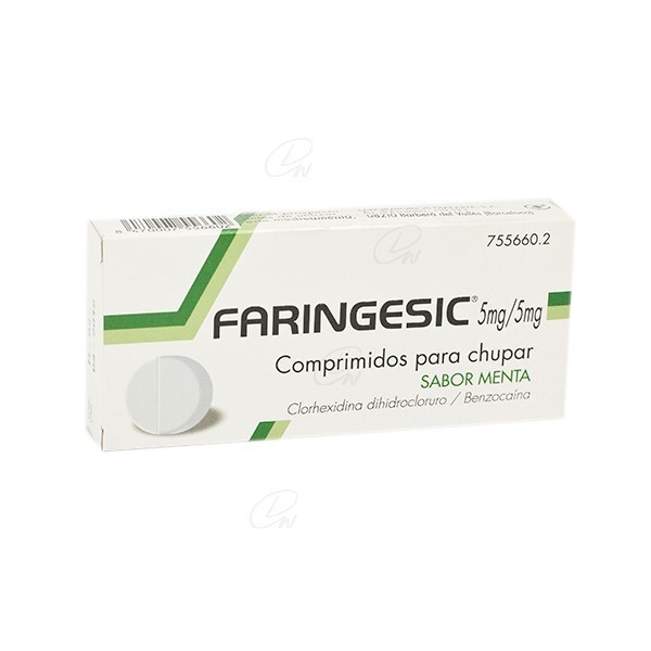 FARINGESIC 5 mg/5 mg Comprimidos para chupar sabor menta,...