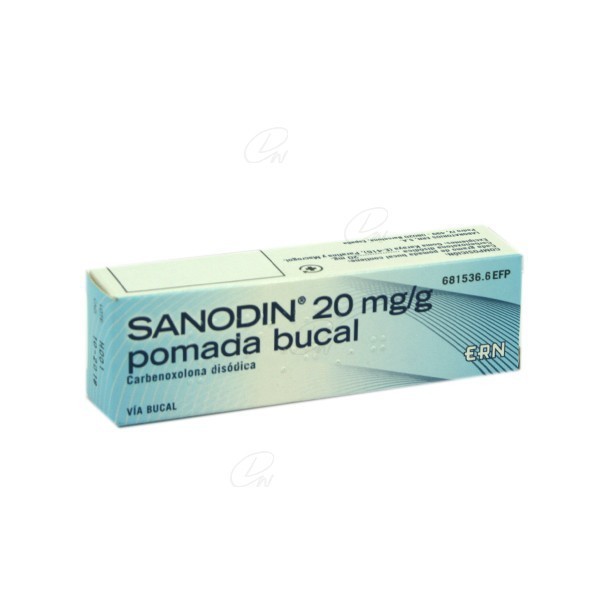 SANODIN 20 mg/g POMADA BUCAL, 1 tubo de 15 g