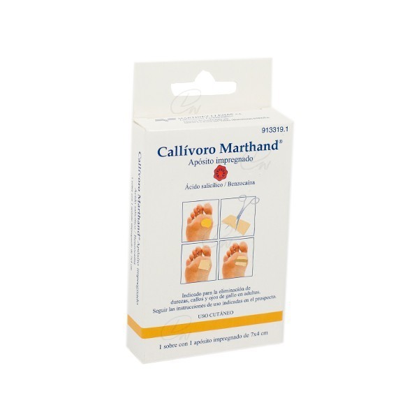 CALLÍVORO MARTHAND APÓSITO IMPREGNADO, 1 apósito de 7 x 4 cm
