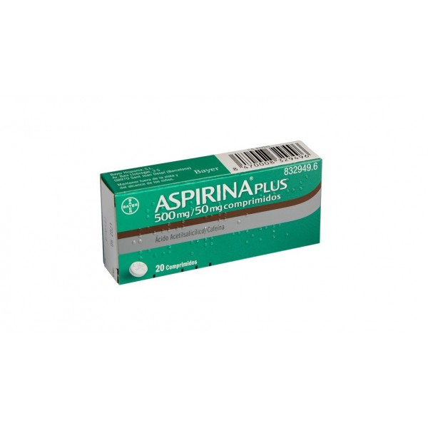 ASPIRINA PLUS 500 mg/ 50 mg COMPRIMIDOS, 20 comprimidos