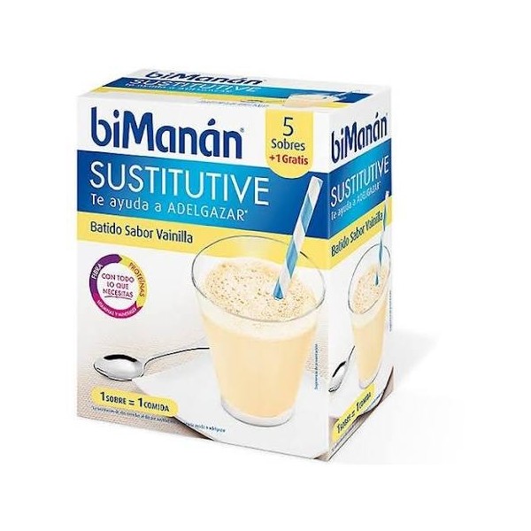 bimanan sustitutive batido 5 sobres vainilla