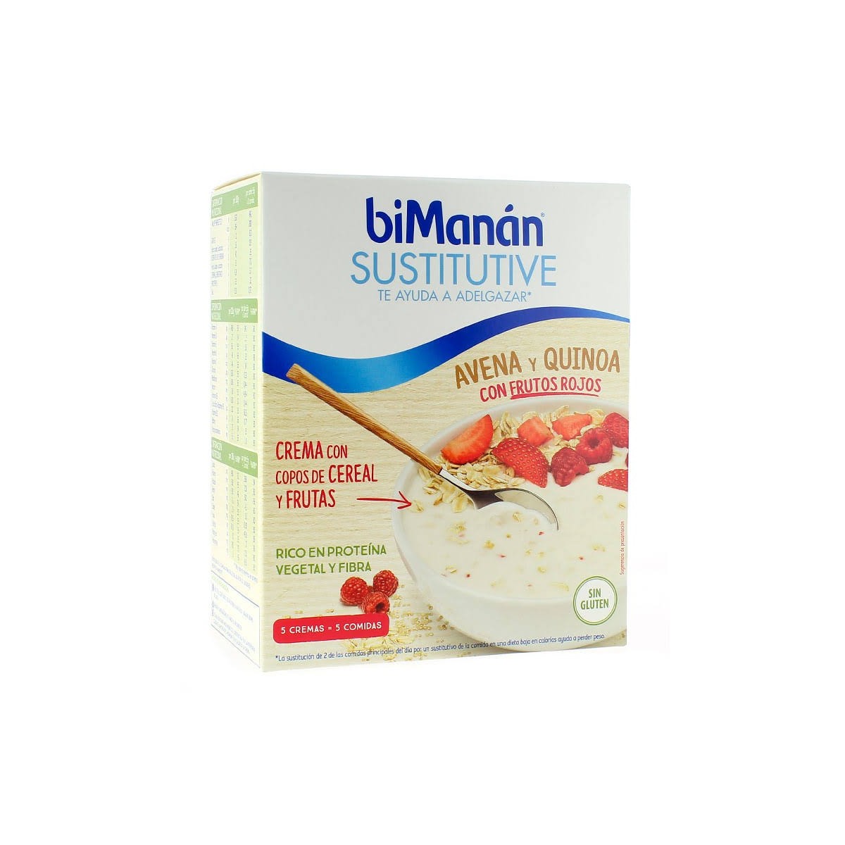 bimanan sustitutive avena y quinoa con frutos rojos 5 sobres