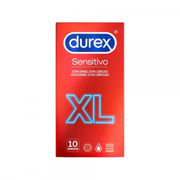 durex sensitivo xl 10 preservativos