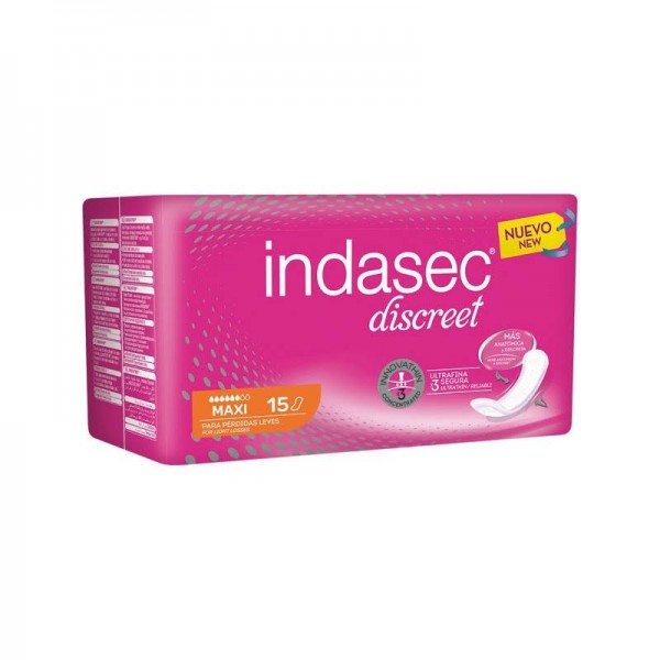 indasec discreet maxi 15 compresas
