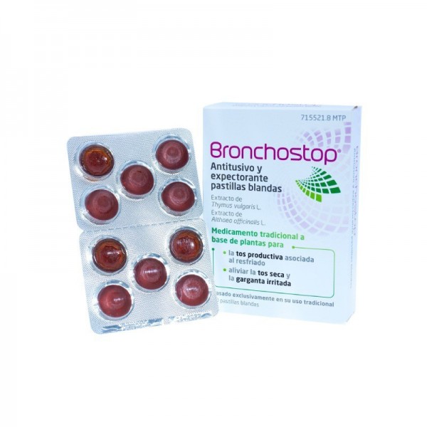 BRONCHOSTOP ANTITUSIVO Y EXPECTORANTE 20 PASTILLAS BLANDAS
