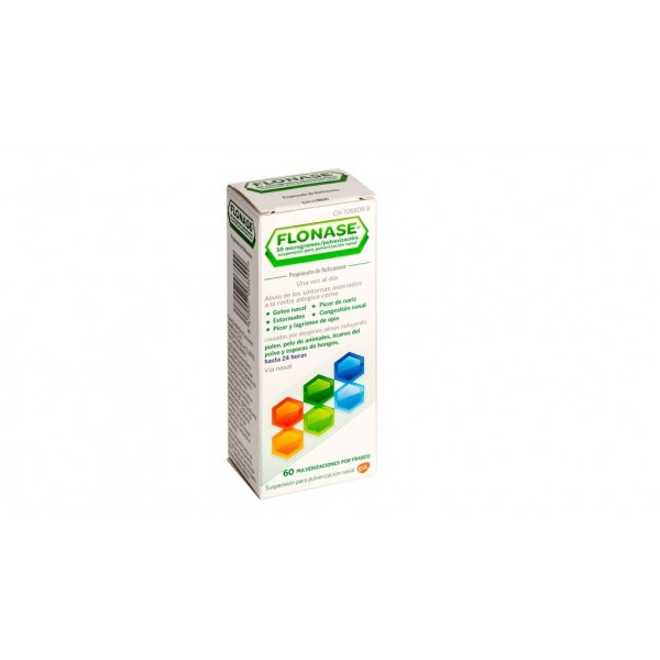FLONASE 50 MCG/SUSPENSIÓN PARA PULVERIZACIÓN NASAL  60 DOSIS