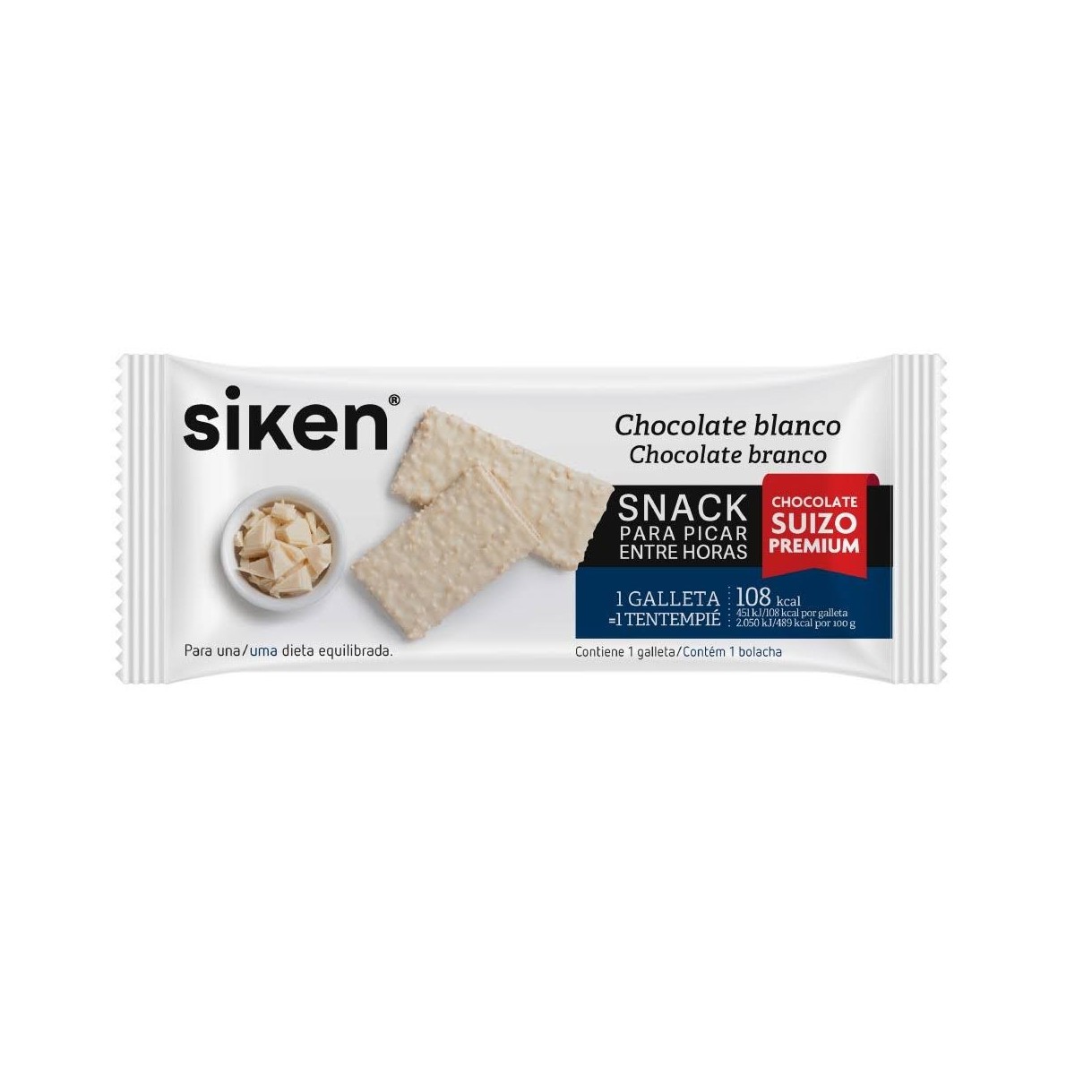 siken form galleta chocolate blanco 25gr