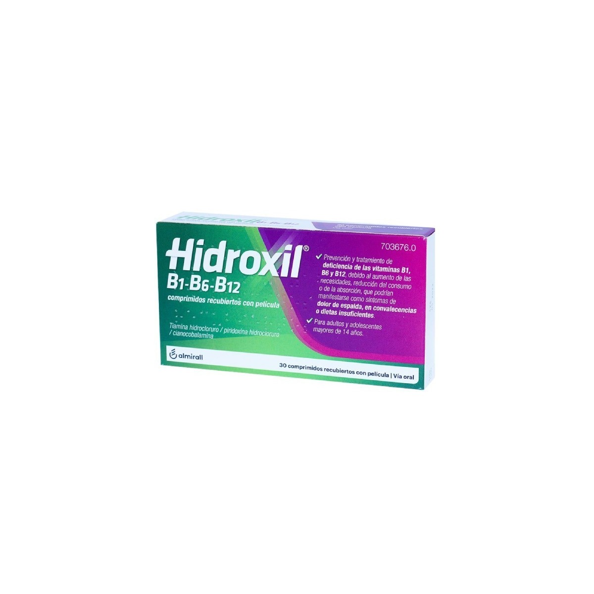 HIDROXIL B1 B6 B12 30 COMPRIMIDOS RECUBIERTOS