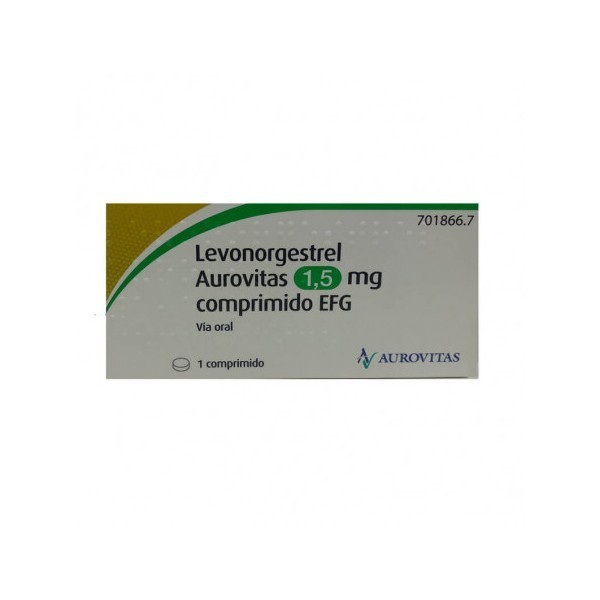 LEVONORGESTREL AUROVITAS EFG 1.5 MG 1 COMPRIMIDO