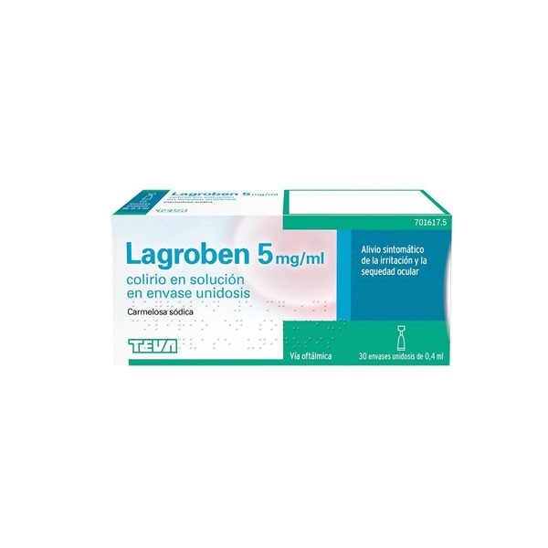 LAGROBEN 5 MG/ML COLIRIO SOLUCIÓN EN ENVASE UNIDOSIS