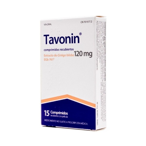 TAVONIN 120 MG COMPRIMIDOS RECUBIERTOS CON PELICULA