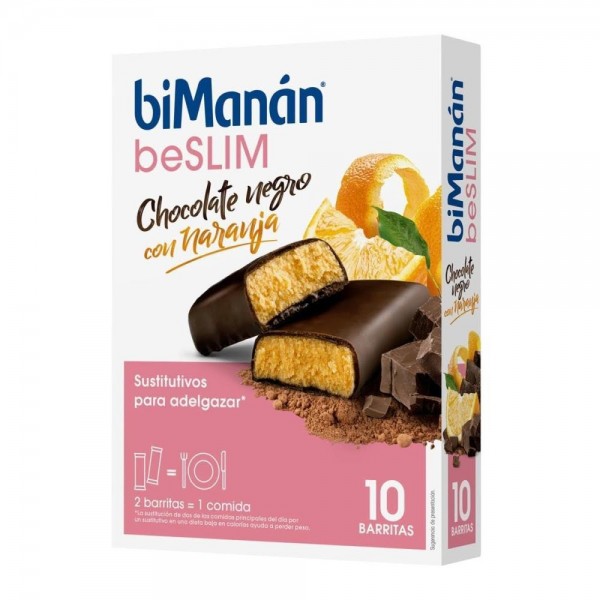 bimanan beslim barritas chocolate naranja 10 unidades
