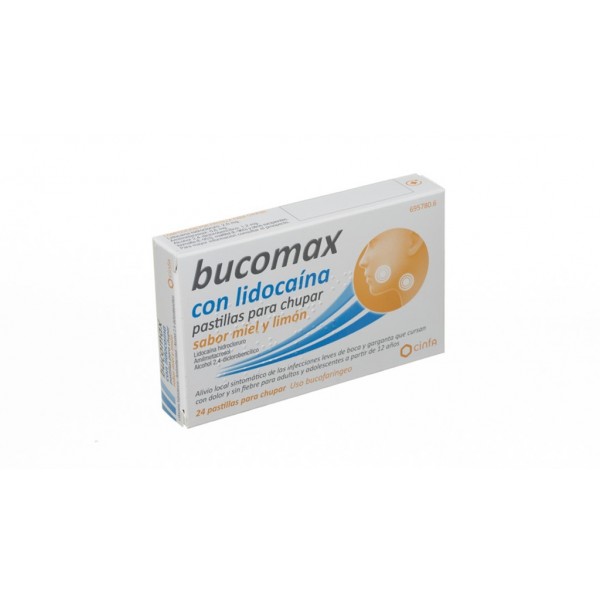BUCOMAX CON LIDOCAINA PASTILLAS PARA CHUPAR SABOR MIEL Y...