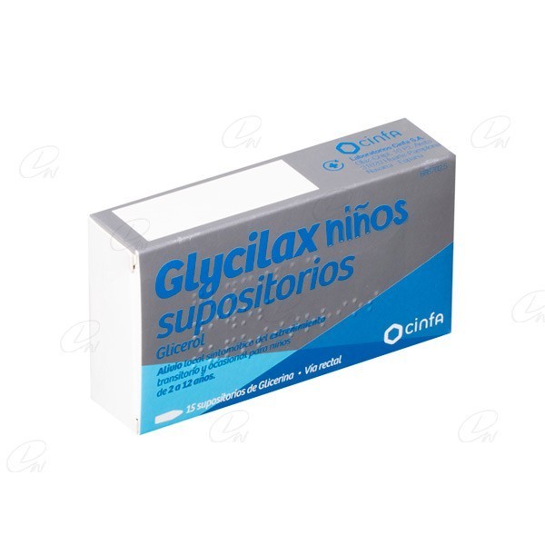 SUPOSITORIOS DE GLICERINA GLYCILAX NIÑOS, 15 supositorios