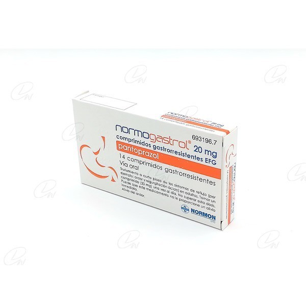 NORMOGASTROL 20 mg COMPRIMIDOS GASTRORRESISTENTES EFG, 14...