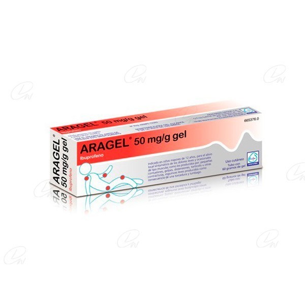 ARAGEL 50 mg/g GEL, 1 tubo de 60 g