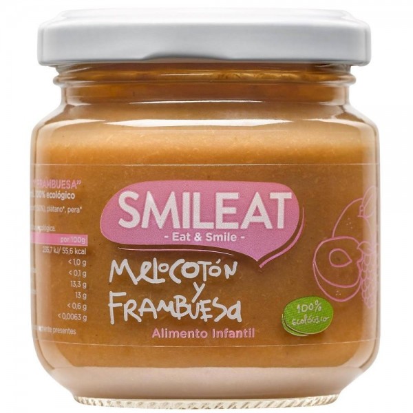 smileat tarrito frambuesa y melocoton 130g
