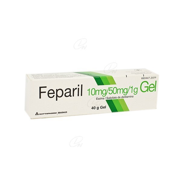FEPARIL 10mg/g + 50mg/g GEL, 1 tubo de 40 g