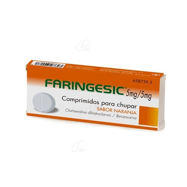 FARINGESIC 5 mg/5 mg COMPRIMIDOS PARA CHUPAR SABOR...