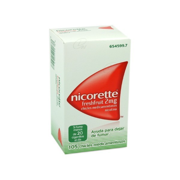 NICORETTE FRESHFRUIT 2 mg CHICLES MEDICAMENTOSOS, 105...