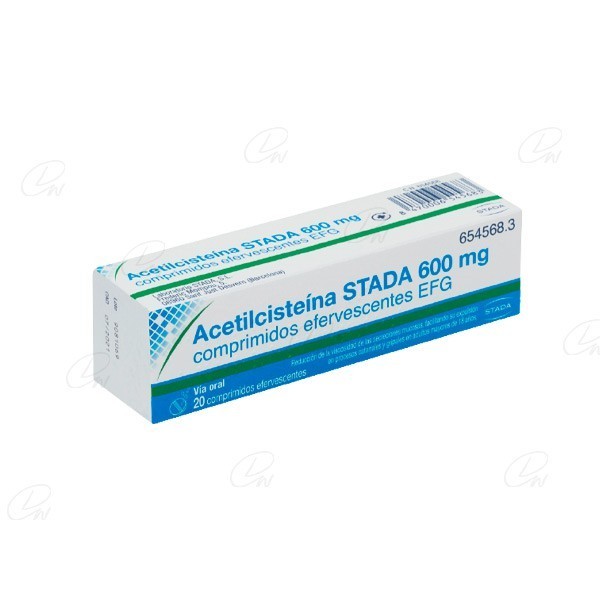 ACETILCISTEINA STADA EFG 600 MG 20 COMPRIMIDOS...