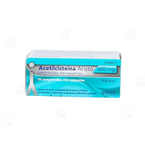 ACETILCISTEINA ARISTO 600 MG 10 COMPRIMIDOS EFERVESCENTES