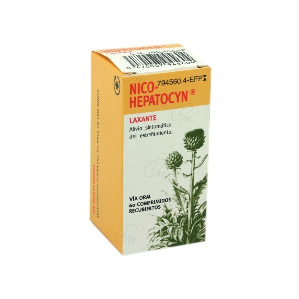 NICO-HEPATOCYN COMPRIMIDOS RECUBIERTOS, 60 comprimidos