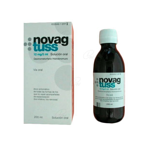 NOVAG TUSS 10mg/5ml SOLUCION ORAL, 1 frasco de 200 ml