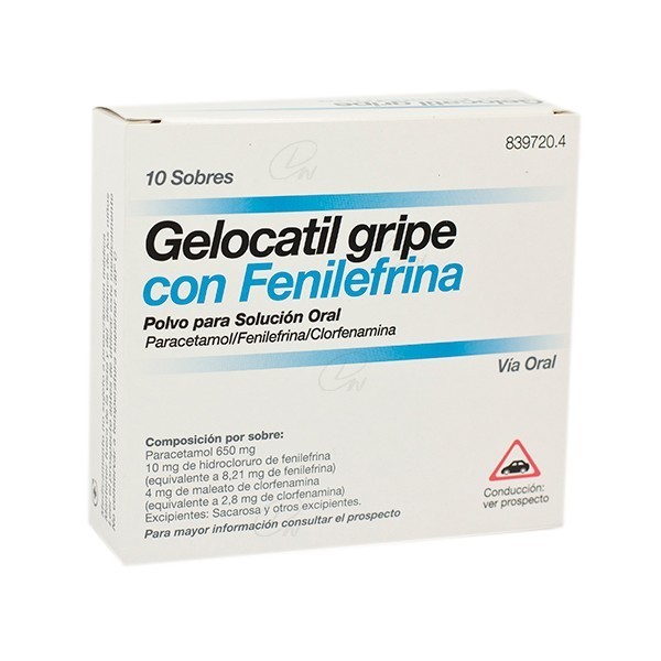 GELOCATIL GRIPE CON FENILEFRINA POLVO PARA SOLUCION ORAL,...