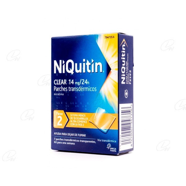 NIQUITIN CLEAR 21 mg/24 HORAS PARCHES TRANSDERMICOS, 14...