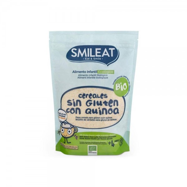papilla ecologica cereales sin gluten con quinoa smileat 200gr