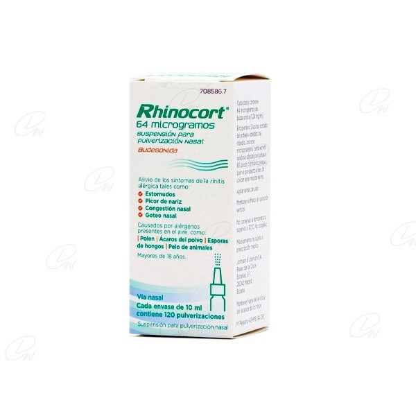 RHINOCORT 64 MCG/PULSACION NEBULIZADOR NASAL 120 DOSIS