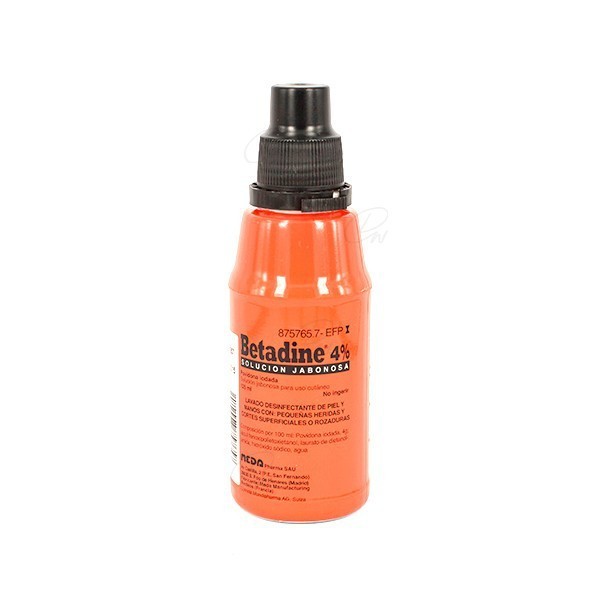 BETADINE 4% SOLUCION JABONOSA, 1 frasco de 125 ml