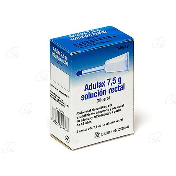 ADULAX 7,5  G SOLUCIÓN RECTAL, 4 enemas de 7,5 ml