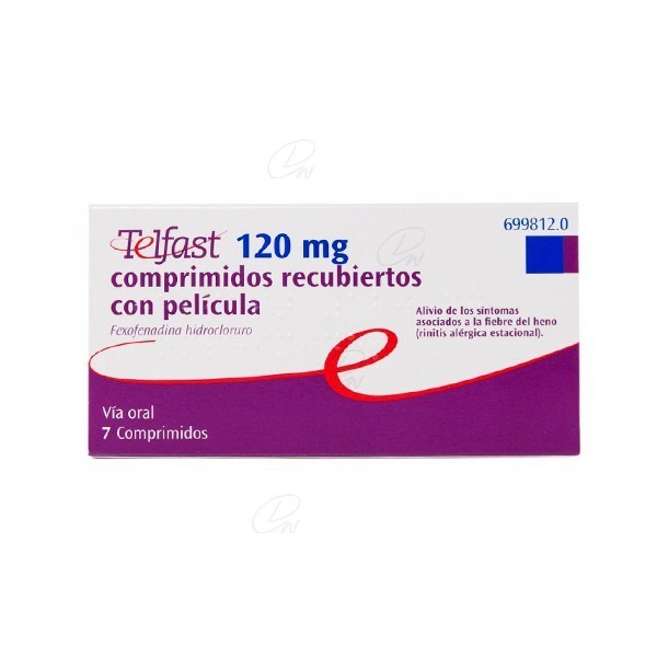 TELFAST 120 mg COMPRIMIDOS RECUBIERTOS CON PELICULA, 7...