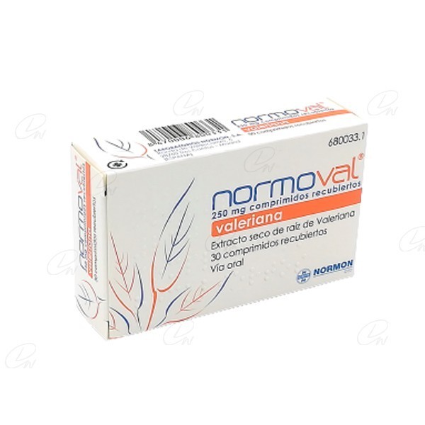 NORMOVAL 250 mg COMPRIMIDOS RECUBIERTOS, 30 comprimidos